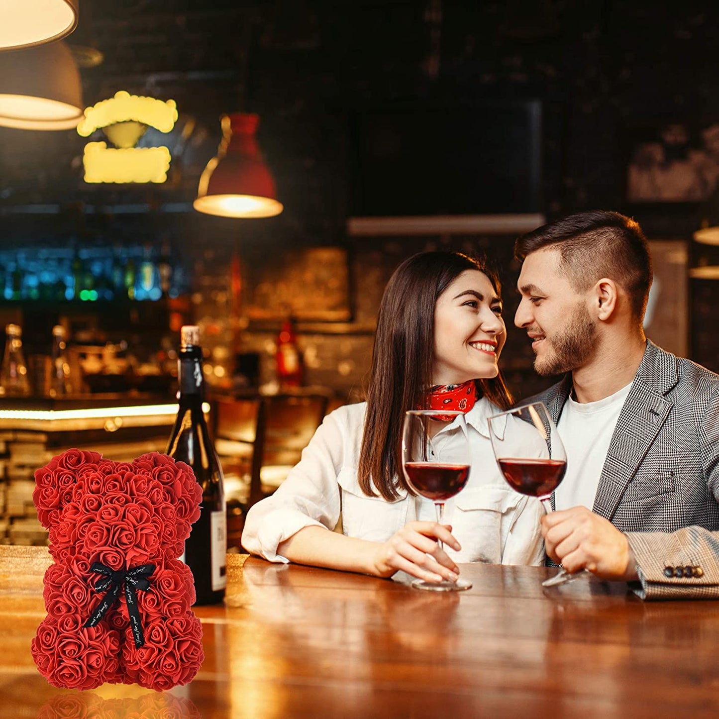 Mothers Day Mother'S Day Rose Bear Mom Gifts Mother Day Women Gifts for Mom Birthday Gifts Girlfriend Valentines Day Gifts for Her Christmas Anniversary Valentine Day Mother Gift (Red)