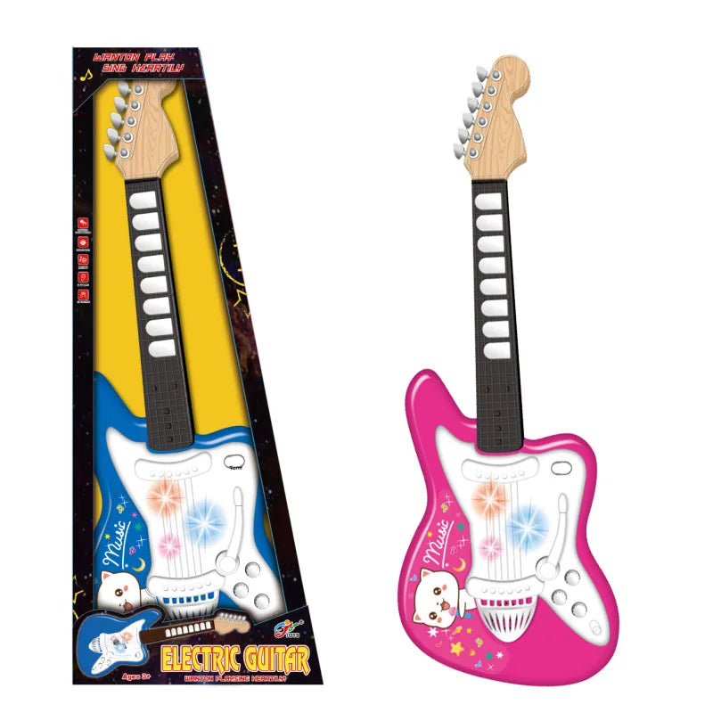 Kids 6-String Electric Guitar – Portable Beginner Guitar with Amp Jack