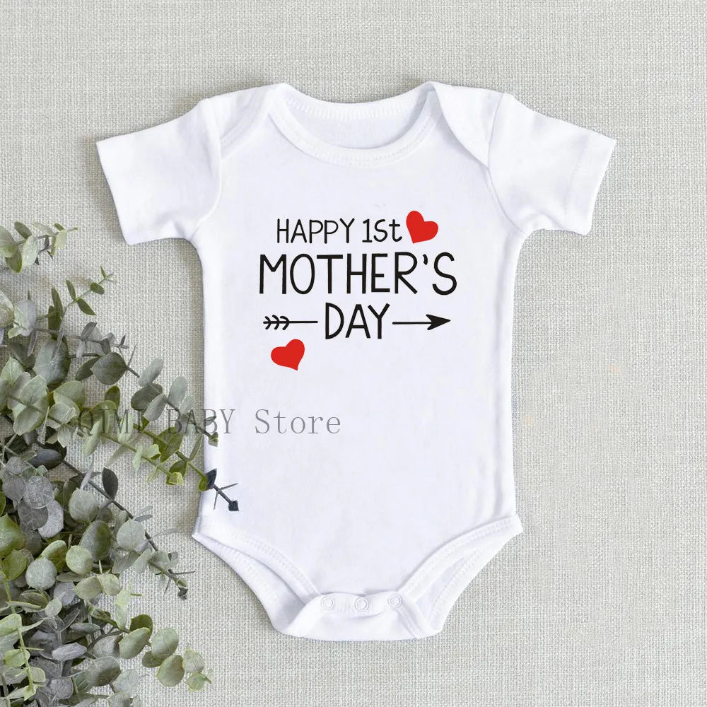 Funny 1st Father's Day Baby Bodysuit – Cotton Romper for Boys & Girls