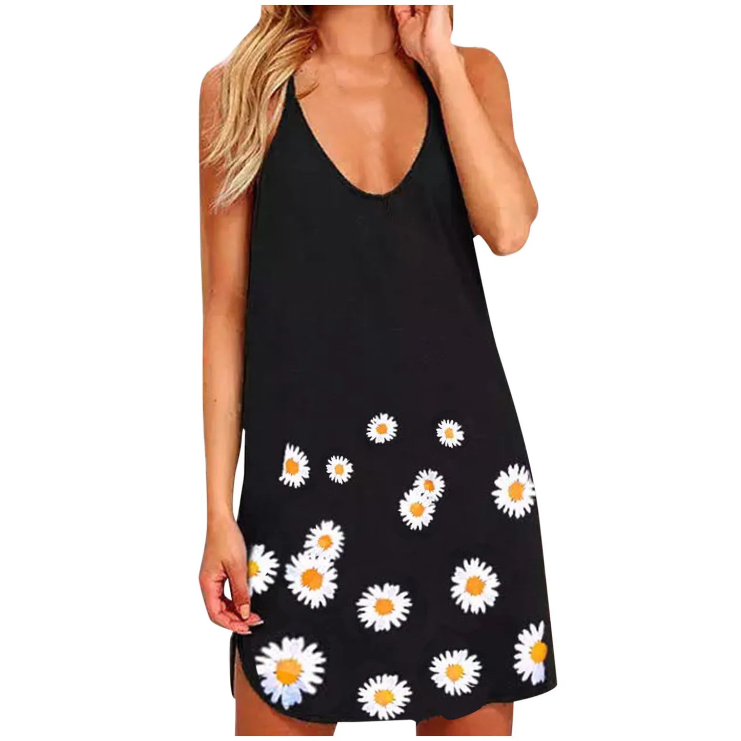 Women’s Sexy Hollow-Out Summer Dress – Sleeveless Boho Beach Halter Sundress