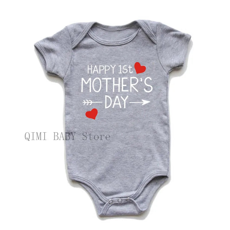 Funny 1st Father's Day Baby Bodysuit – Cotton Romper for Boys & Girls