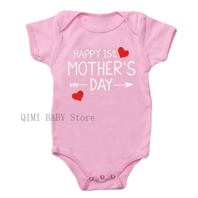 Funny 1st Father's Day Baby Bodysuit – Cotton Romper for Boys & Girls