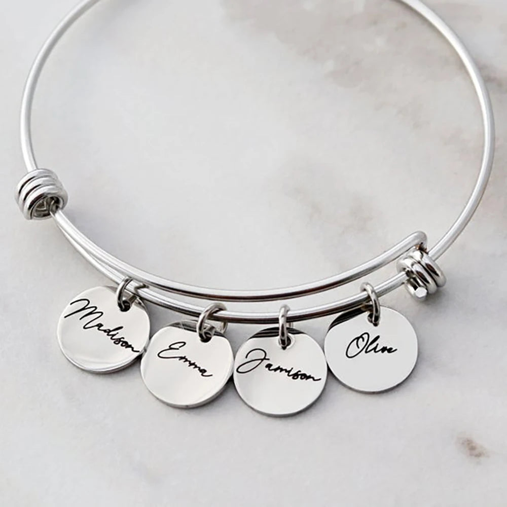 Mama Name Bracelet – Personalized Charm with Kids' Names, Mother's Day Gift
