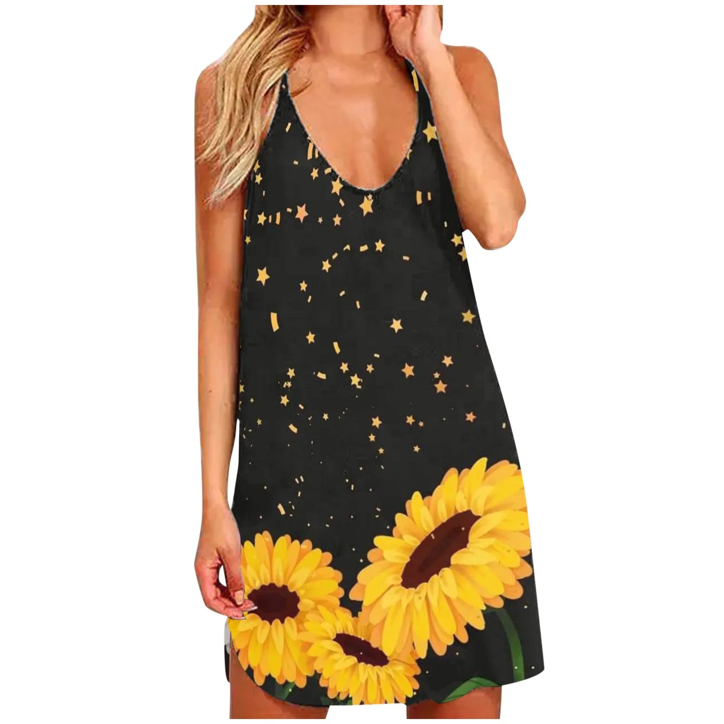 Women’s Sexy Hollow-Out Summer Dress – Sleeveless Boho Beach Halter Sundress