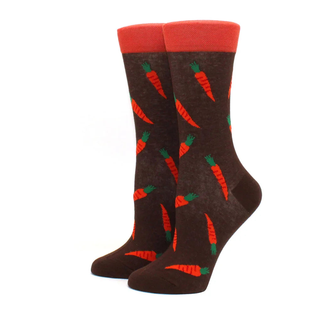 Women's Funny Food Print Socks – Cute Avocado & Sushi Cotton Harajuku Style