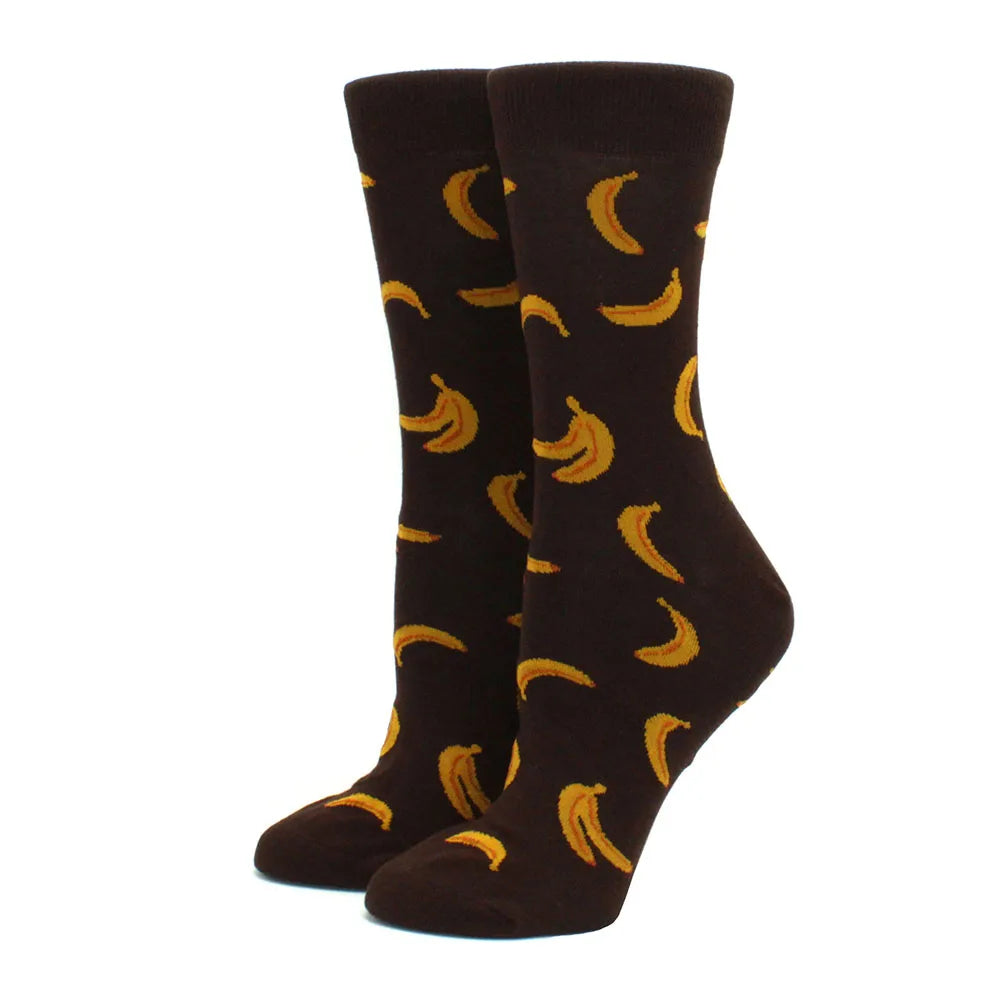 Women's Funny Food Print Socks – Cute Avocado & Sushi Cotton Harajuku Style