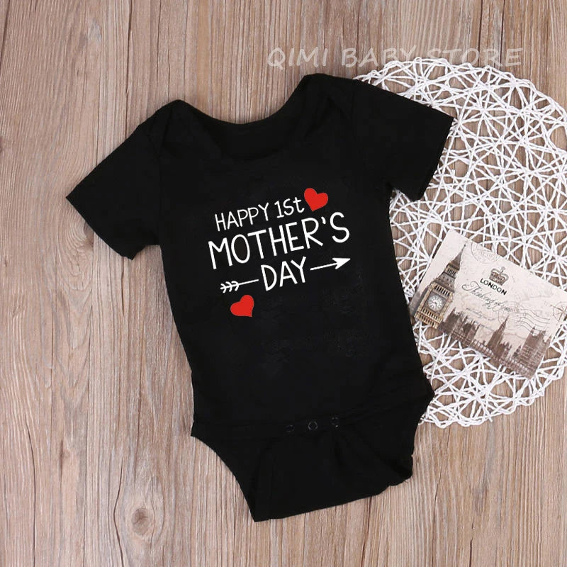 Funny 1st Father's Day Baby Bodysuit – Cotton Romper for Boys & Girls
