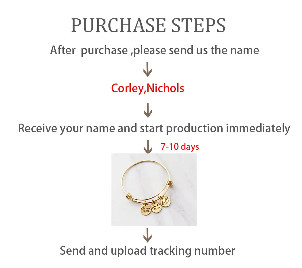 Mama Name Bracelet – Personalized Charm with Kids' Names, Mother's Day Gift