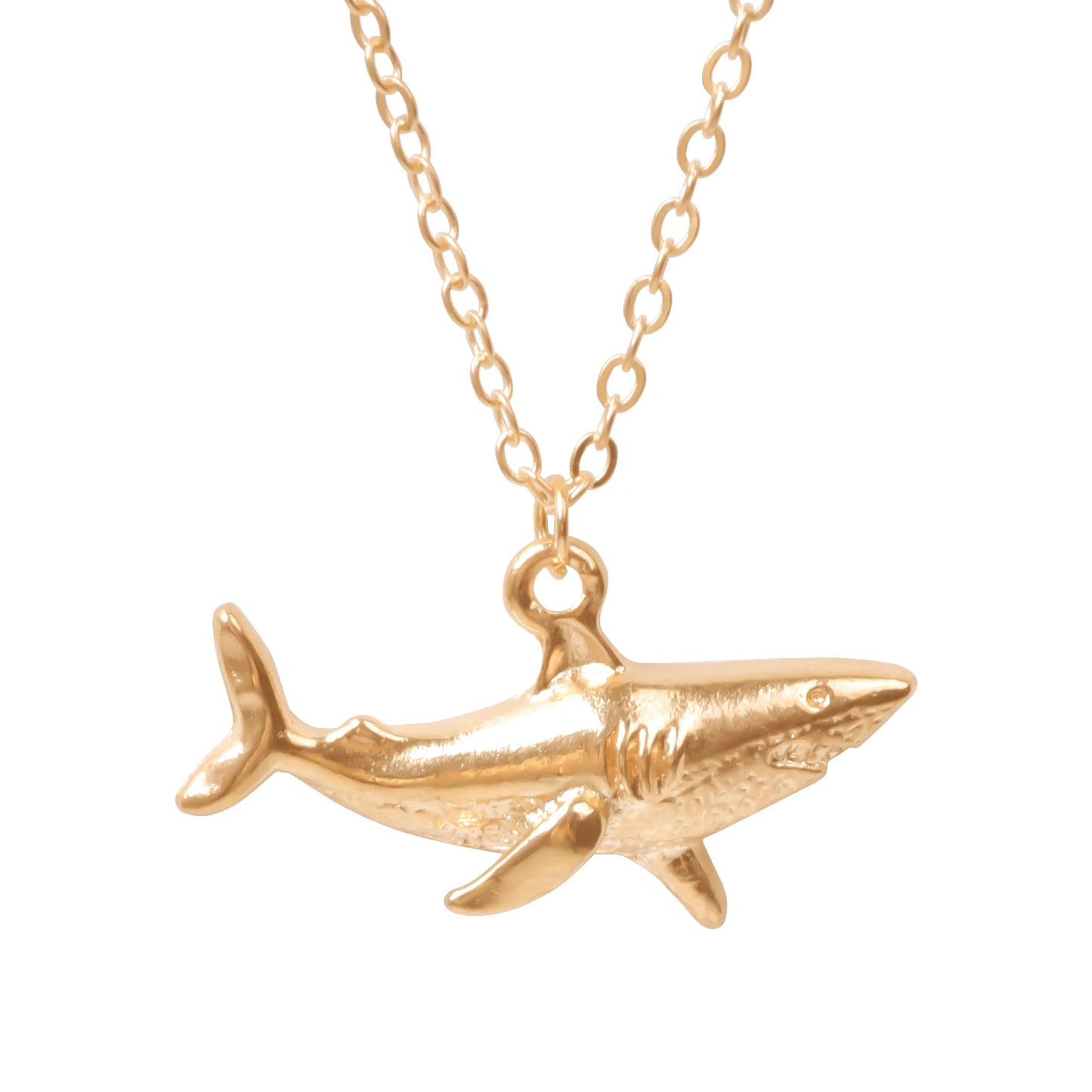 Punk Shark Charm Necklace – Ocean Animal Pendant Choker for Men & Women
