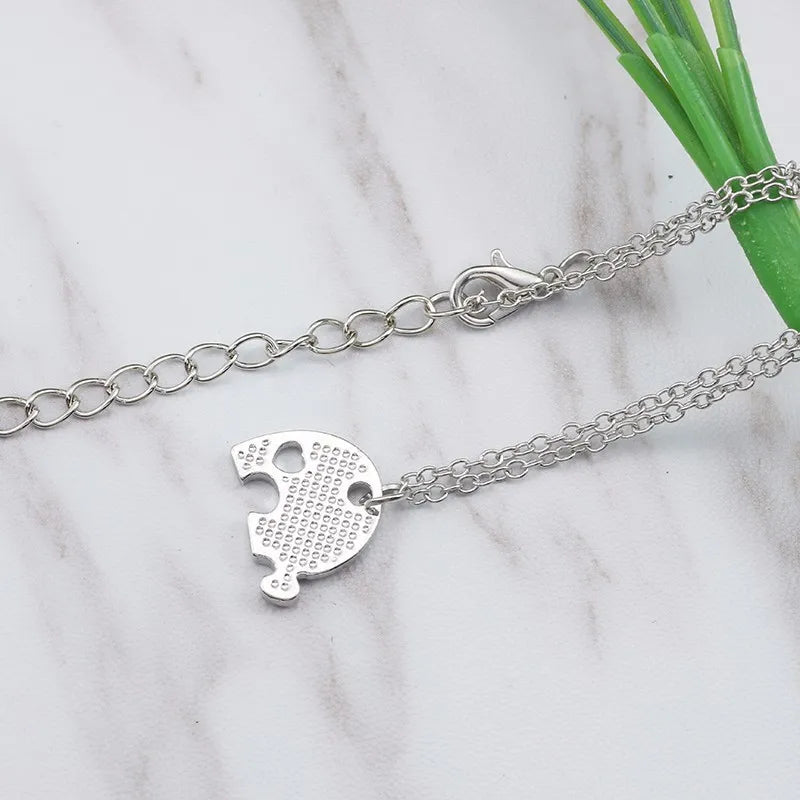 3pcs Broken Heart Necklace Set – Big Sister, Little Sister & Mum Charm Pendants