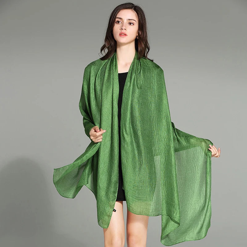 2023 Pure Color Linen Scarf – Plus Size Pashmina Shawl for Women