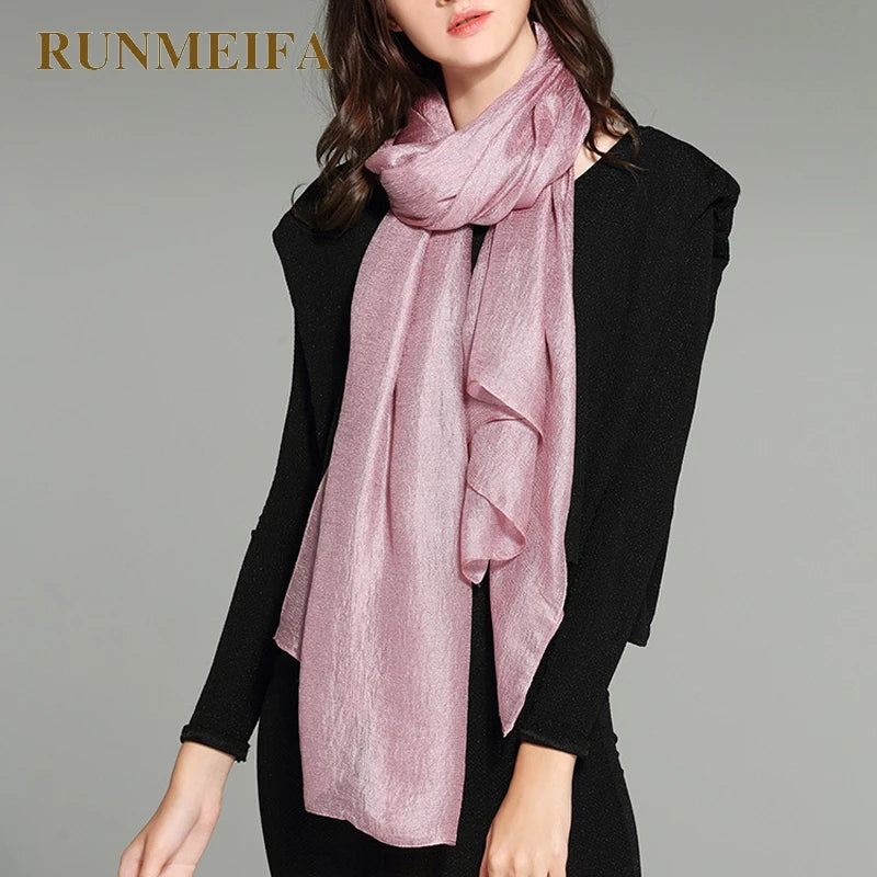 2023 Pure Color Linen Scarf – Plus Size Pashmina Shawl for Women