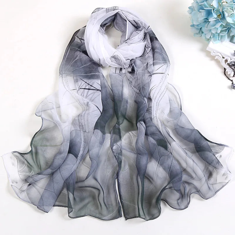 RUNMEIFA Floral Silk Beach Scarf – Women’s Lightweight Wrap & Hijab