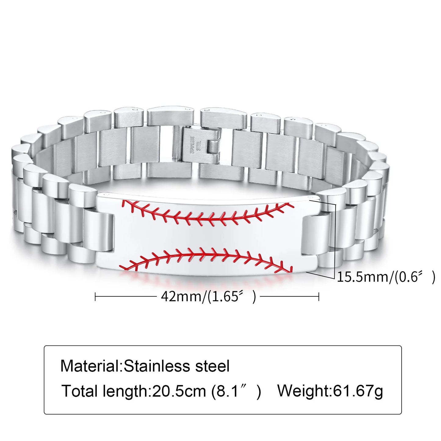 Luxury Metal ID Bracelet – Personalized Oyster Style Engraved Band for Him