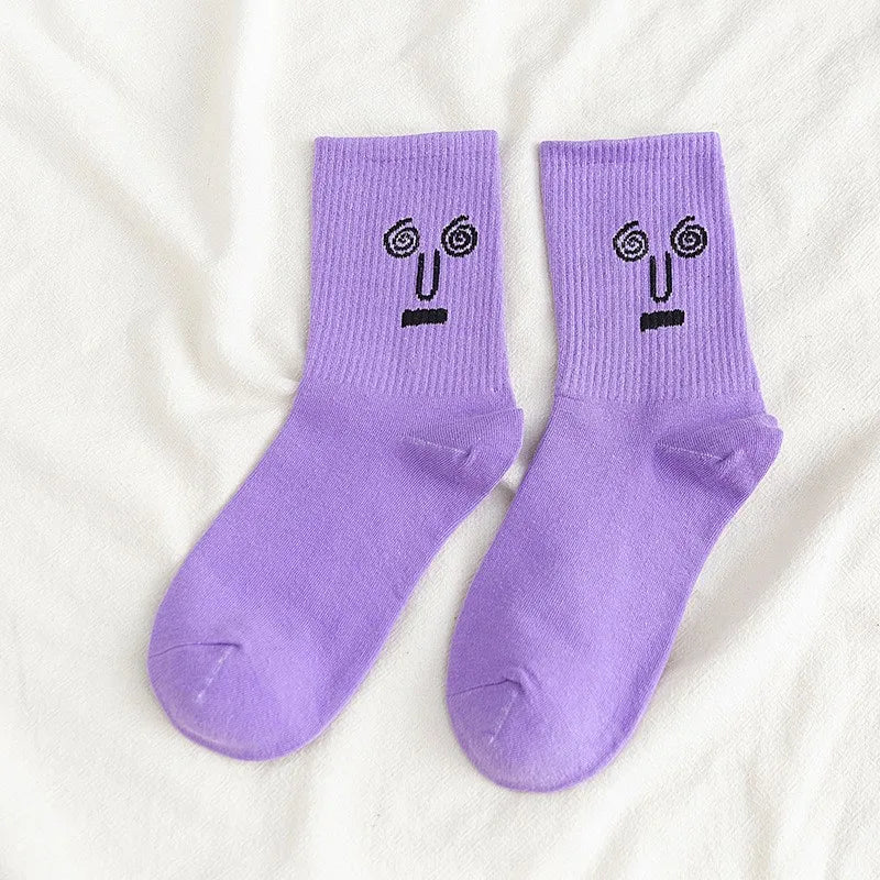 1 Pair Harajuku Candy Color Socks – Funky Kawaii Unisex Crew Style