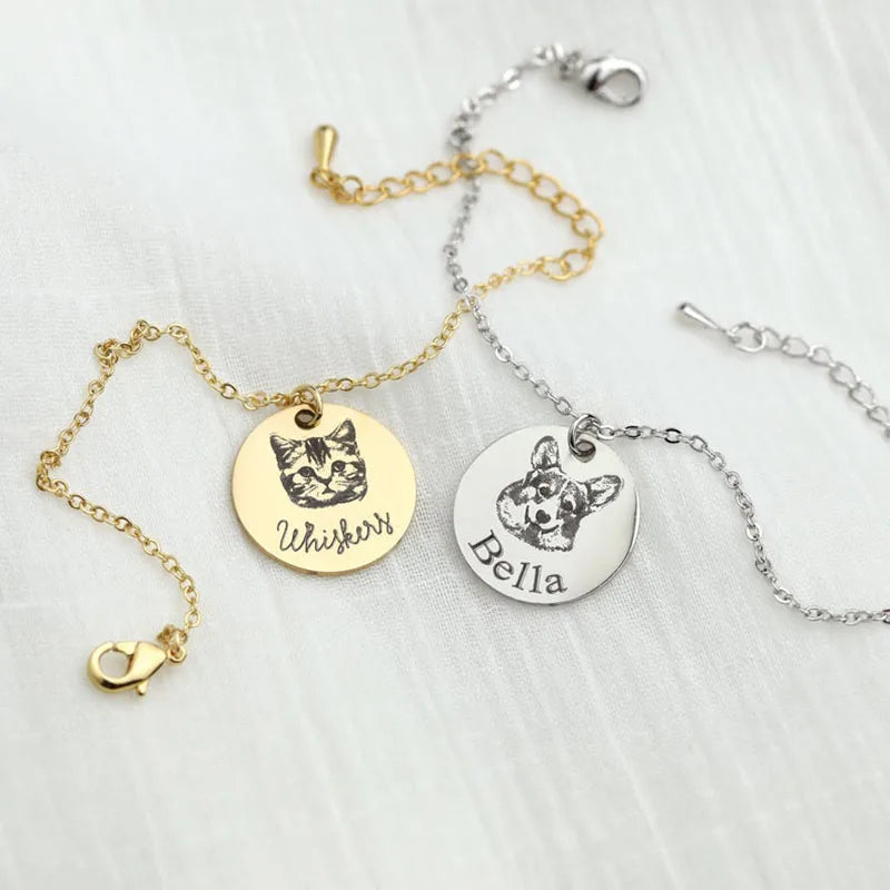 Custom Dog Portrait Bracelet – Personalized Mother’s Day Gift for Pet Lovers