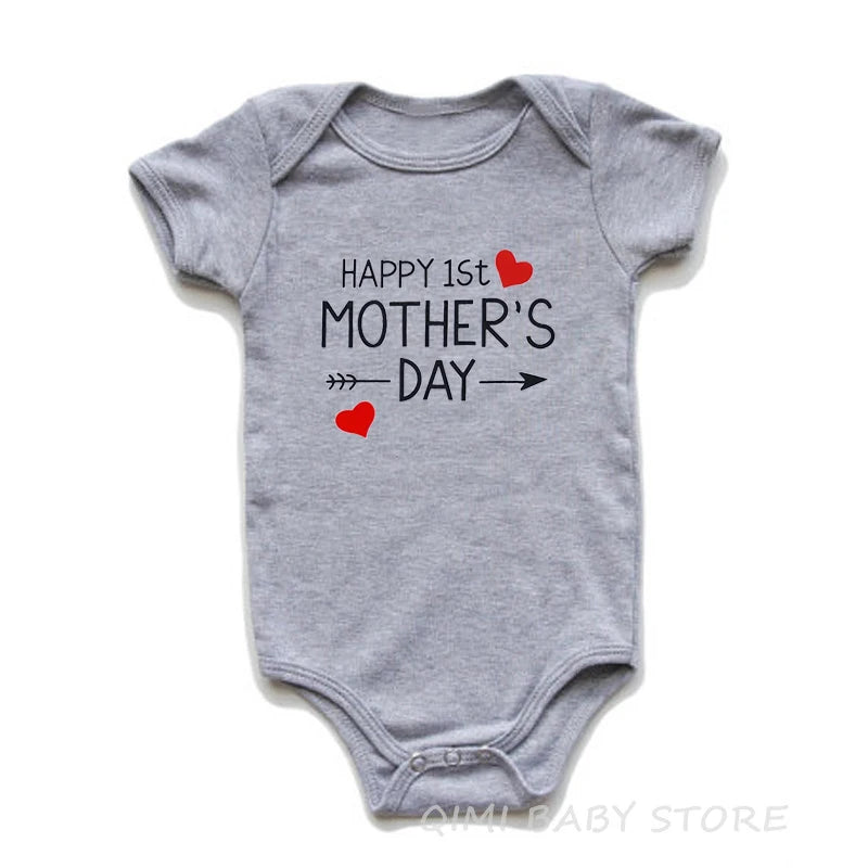 Funny 1st Father's Day Baby Bodysuit – Cotton Romper for Boys & Girls