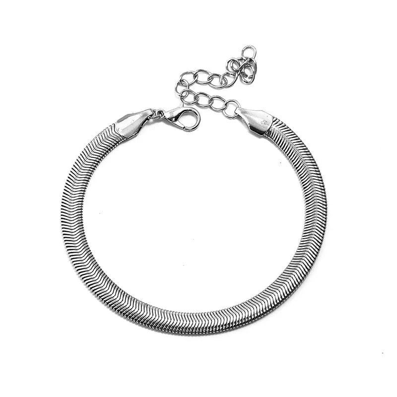 Silver Stretchy Rhinestone Anklet – Multi-Row Crystal Foot Jewelry
