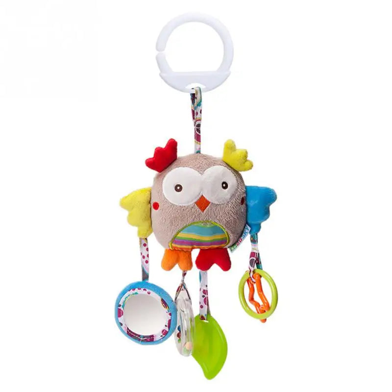 Soft Animal Handbell Rattles with Teether for Newborns