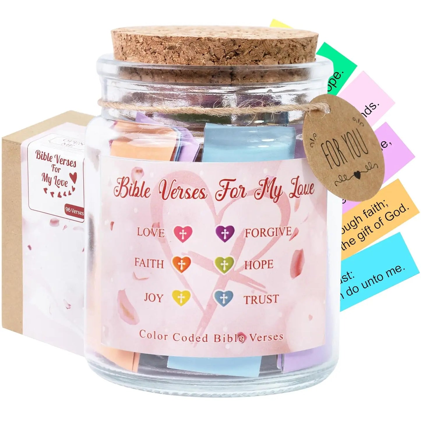 Bible Verse Jar – Perfect Gift for Mother’s Day, Birthday, Easter, & Graduation