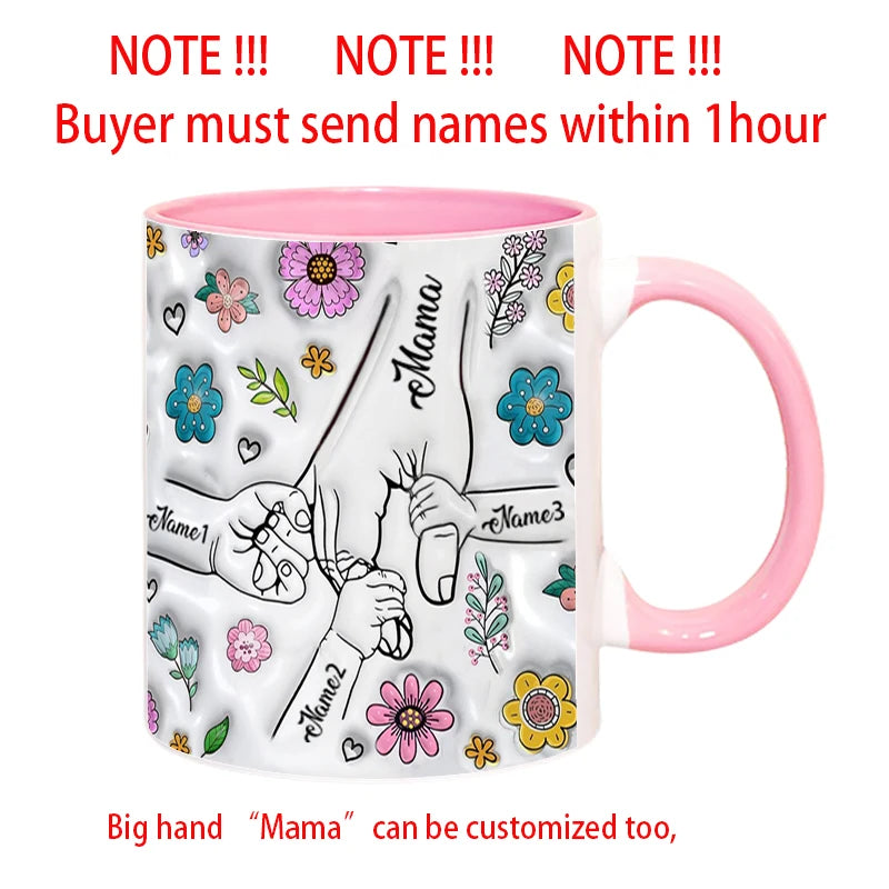 3D Printed Personalized Flower Mug – Gift for Children & Mother’s Day
