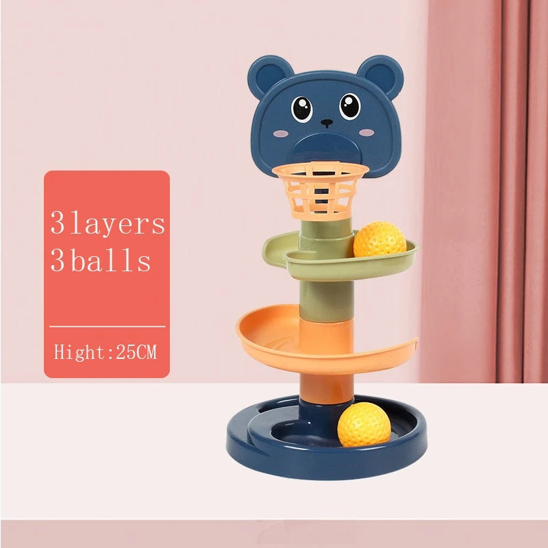 Montessori Ball Drop Stacking Tower Toy for Toddlers (1-3 Years)