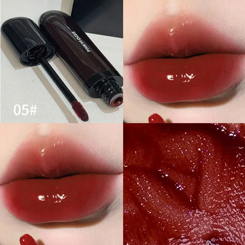 Red Brown Mirror Lip Glaze – Hydrating, Non-Stick, High-Pigment Lip Tint