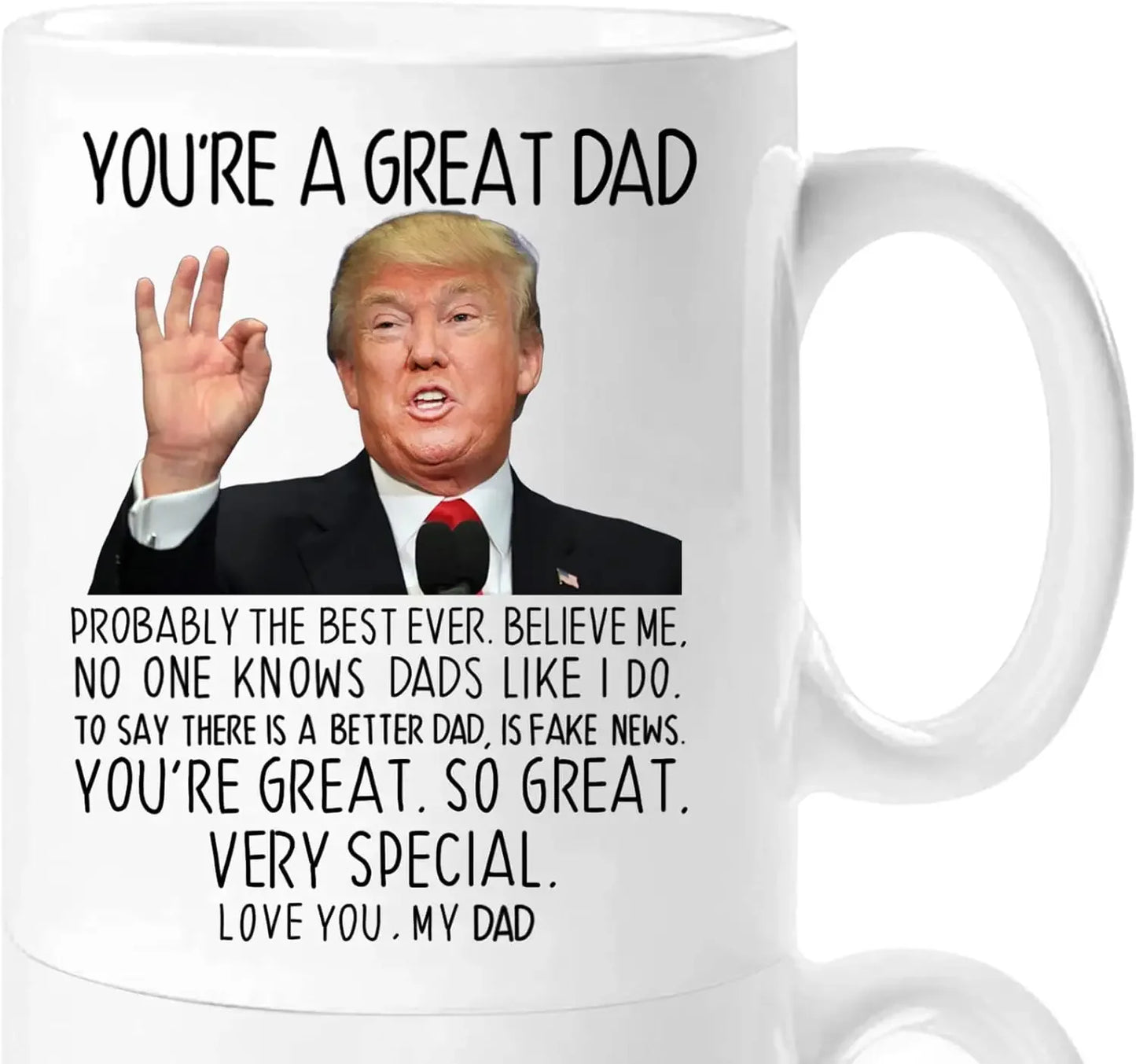 You're A Great Dad" Coffee Mug – Funny Gift for Father's Day & Birthdays