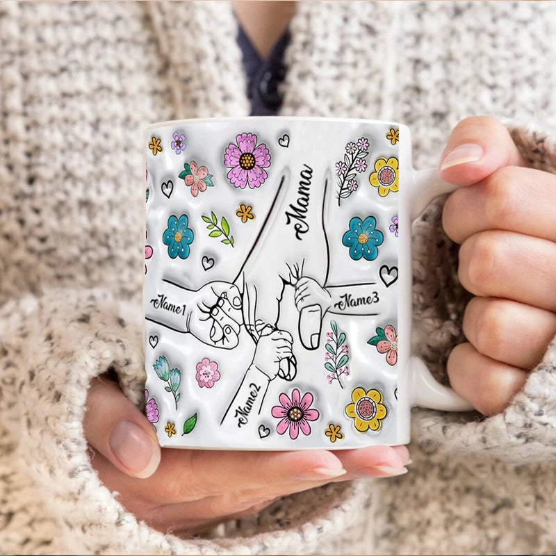 3D Printed Personalized Flower Mug – Gift for Children & Mother’s Day