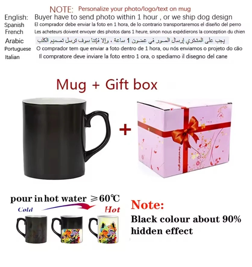 Personalized Magic Mug – Custom Heat-Activated Color Changing Cup with Photo or Text