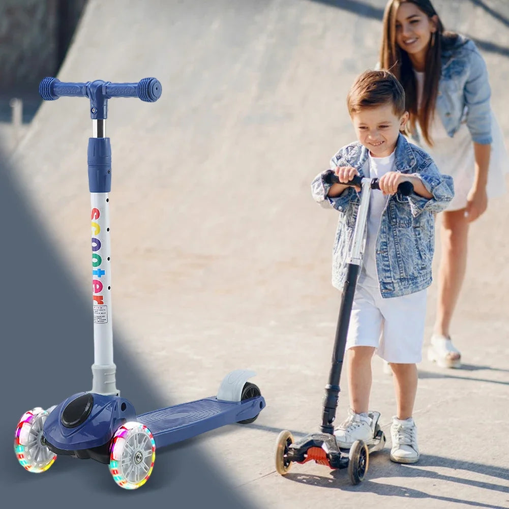 3-in-1 Children's Kick Scooter – Foldable 3-Wheel Micro Scooter for Kids Ages 2-6