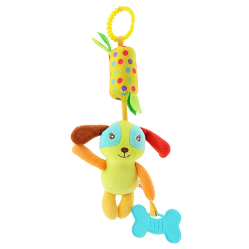 Soft Animal Handbell Rattles with Teether for Newborns