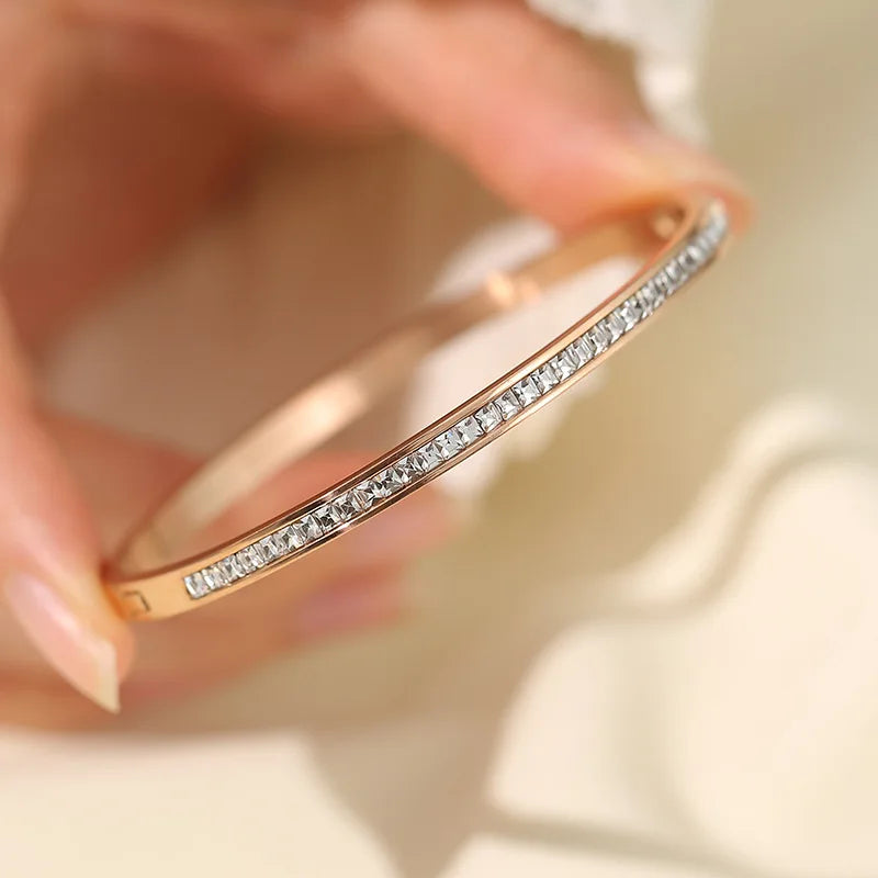 Zircon Bracelet For Women Stainless Steel Jewellery Women Fashion Jewelry Accessories