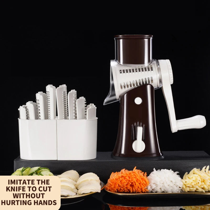 12-in-1 Veg Cutter & Grater – Manual Slicer & Chopper