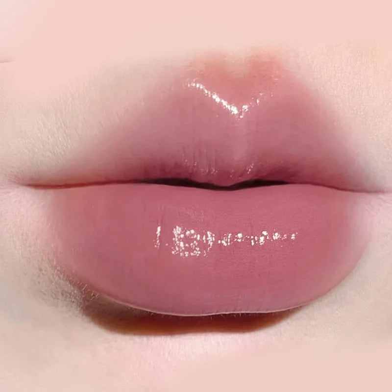 Low-Saturation Mirror Lip Gloss – Moisturizing Nude Tint Lipstick