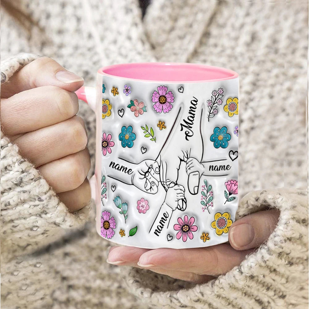 3D Printed Personalized Flower Mug – Gift for Children & Mother’s Day