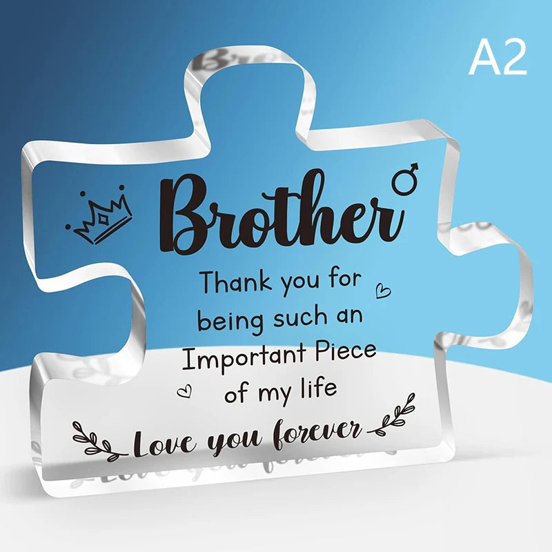 Heart Shape Acrylic Plaque for Dad Mom Birthday Father's Day Thankful Quote Blessed Wish Memorial Keepsake Gift Thank you Dad