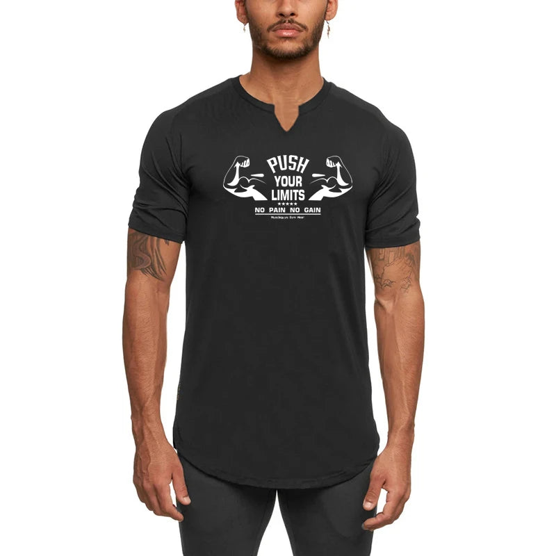 Men’s Quick-Dry Workout Shirt – Breathable Gym Fitness Muscle Tee