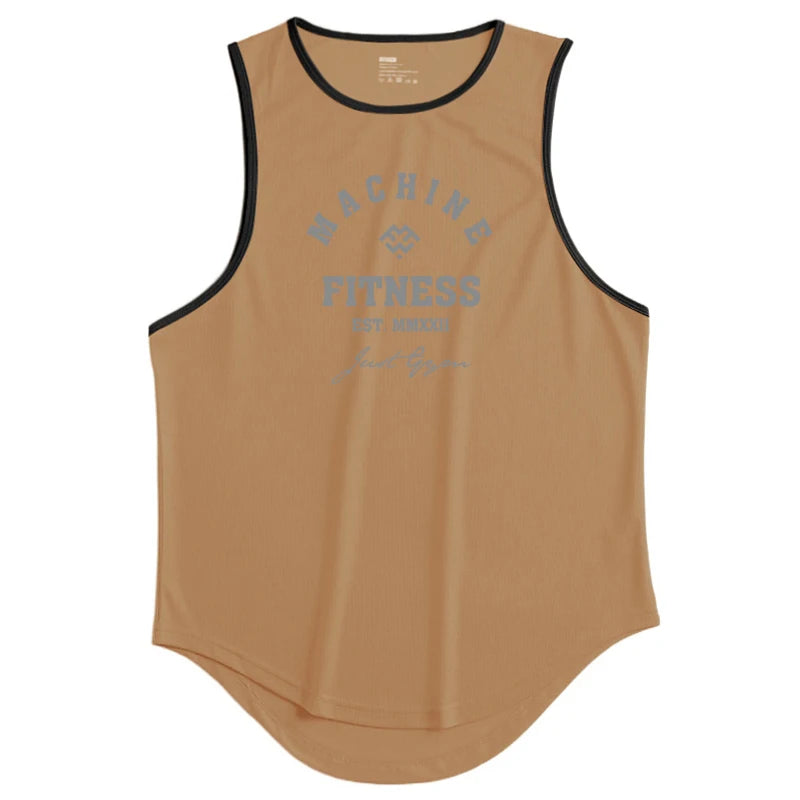 Men’s Mesh Muscle Tank Top – Sleeveless Quick-Dry Gym Fitness Singlet