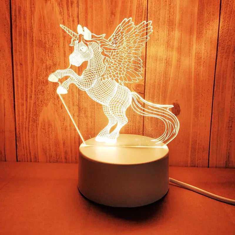 Acrylic LED Night Light – Creative Bedside Lamp Gift