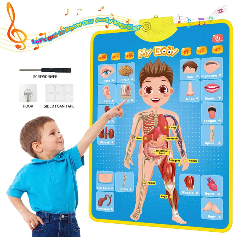 Electronic ABC & 123 Wall Chart for Toddlers
