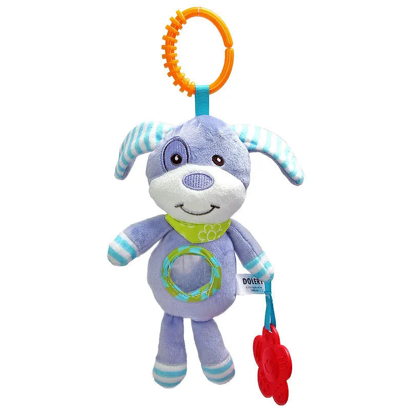 Soft Animal Handbell Rattles with Teether for Newborns