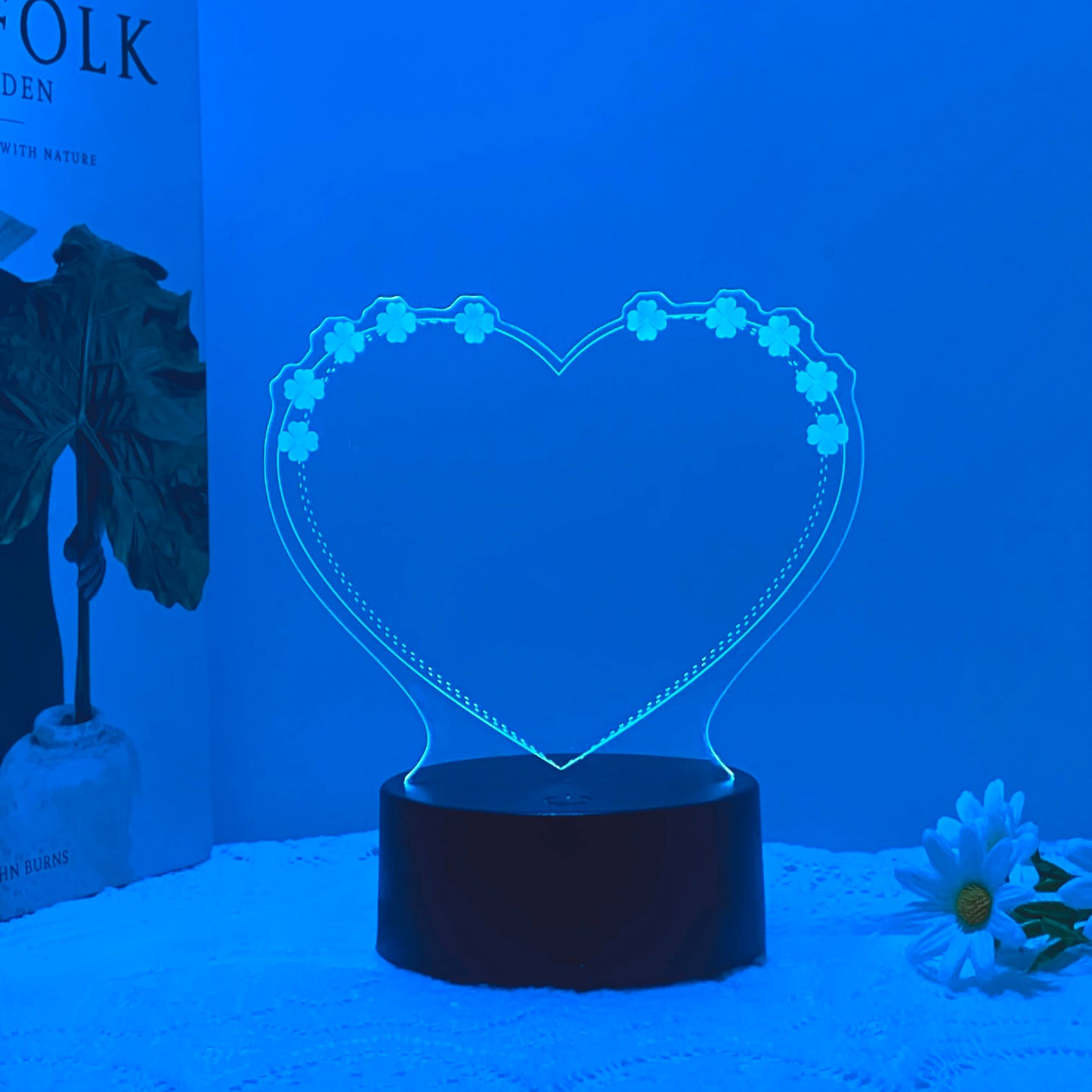 Heart-Shaped 3D Message Nightlight – USB Table Gift Light