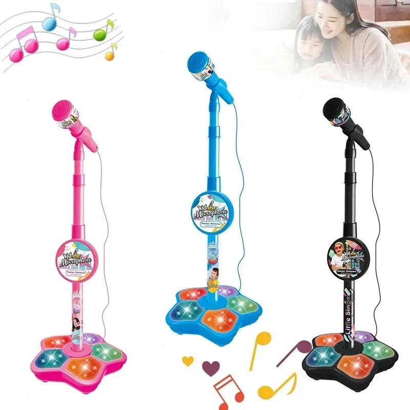 Kids Rocking-Roll Microphone with Stand Karaoke Toy