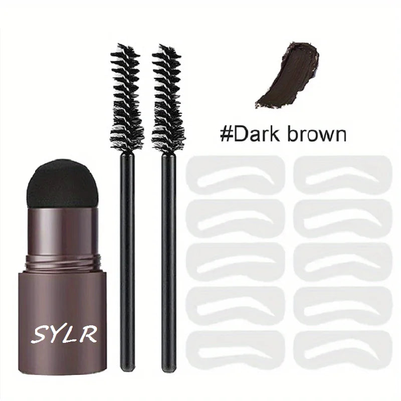 Eyebrow Stamp Kit – Waterproof Shaping Set with 10 Templates