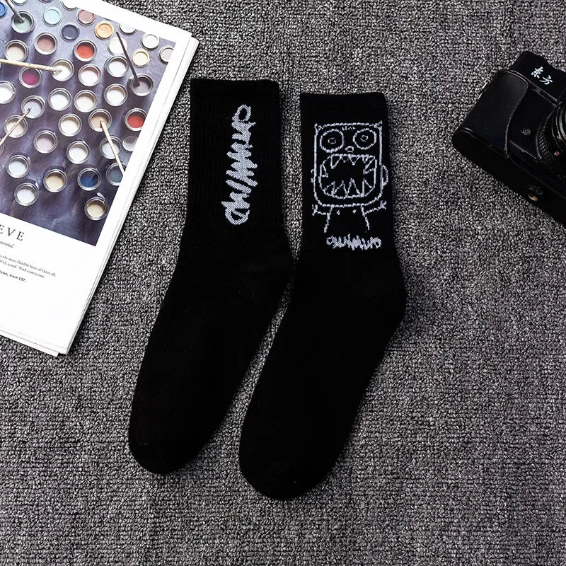 High-Quality Unisex Street Style Cotton Socks – Long Tube Hip-Hop Basketball Socks
