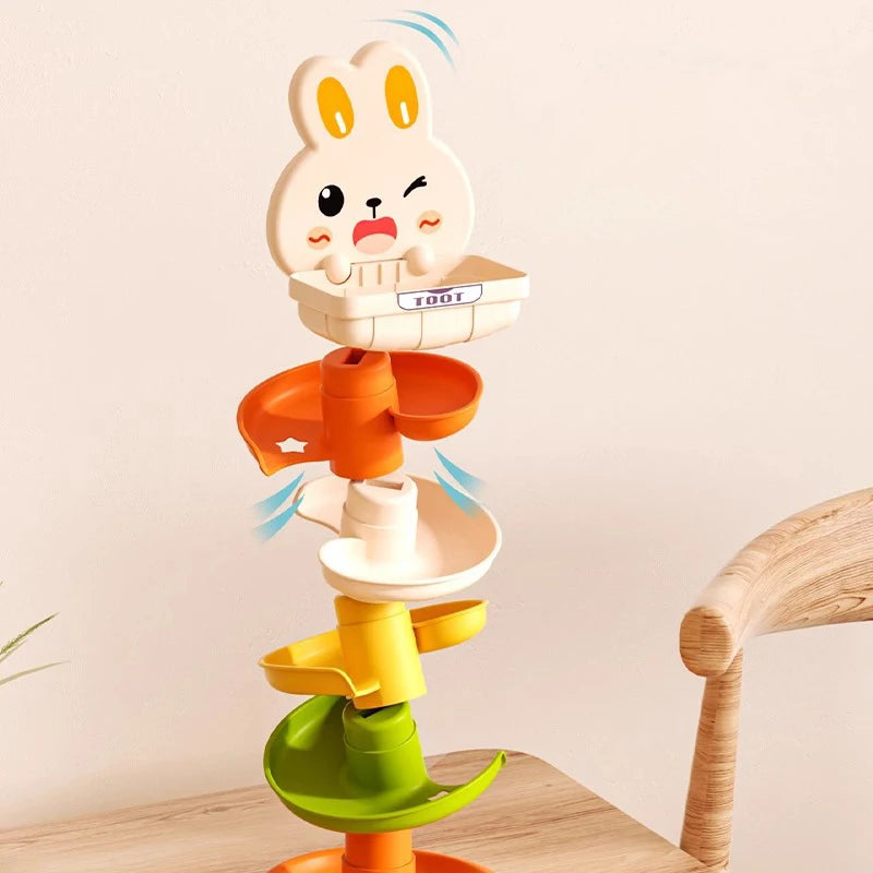 Montessori Ball Drop Stacking Tower Toy for Toddlers (1-3 Years)