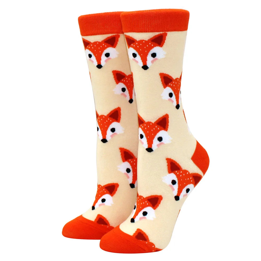Cute Puppy Cartoon Socks – Corgi & Schnauzer Mid-Tube Unisex Breathable Comfort