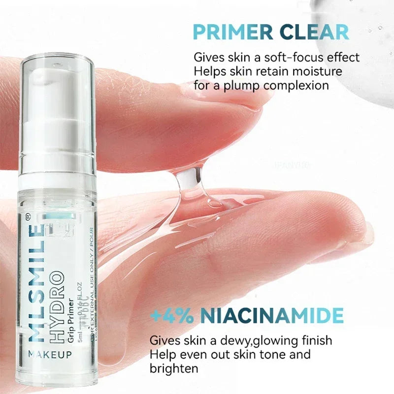 Long-Lasting Moisturizing Face Primer Gel – Clear, Pore-Minimizing with Hyaluronic Acid