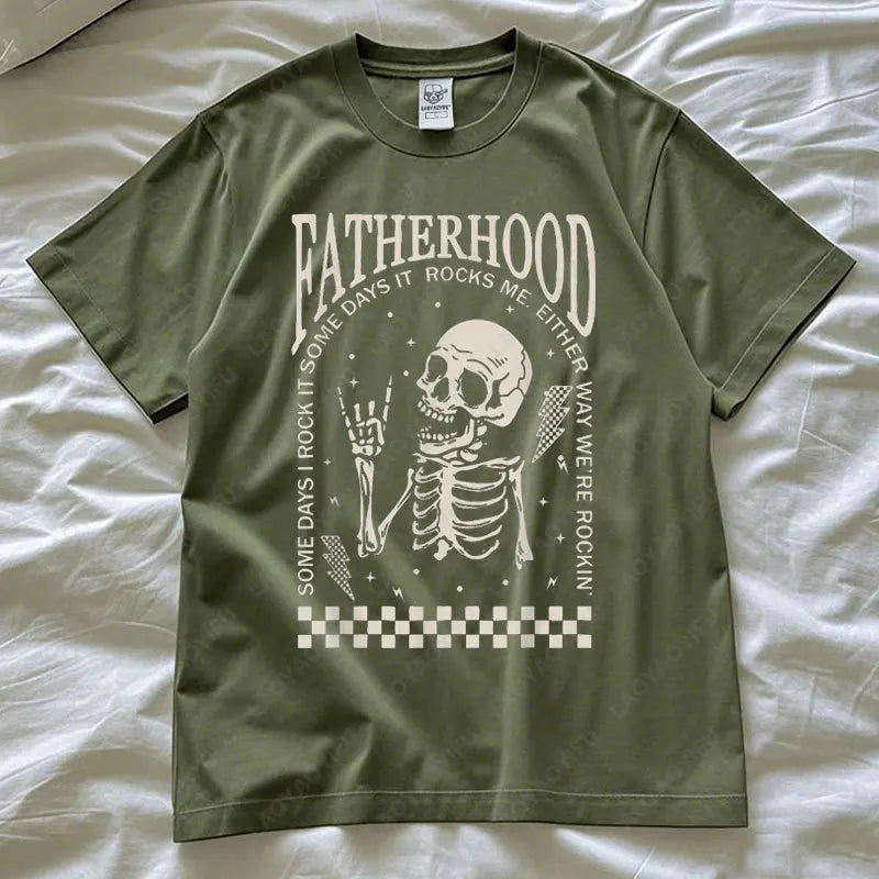 Funny Fatherhood T-Shirt – “Some Days I Rock It” Casual Unisex Tee